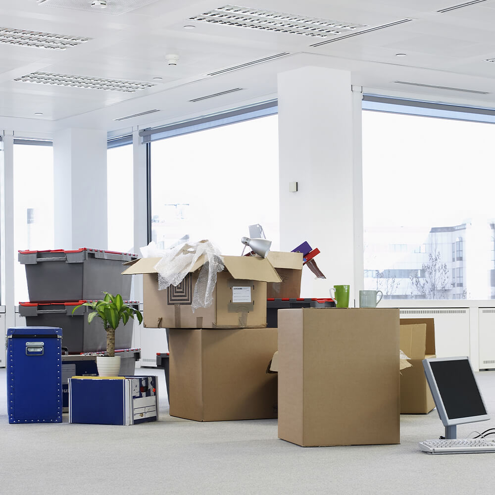 Commercial office mostly empty